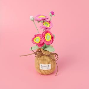 Mini fleurs artificielles faites à la main de Phalaenopsis et de Gypsophila pour la décoration de la remise des diplômes et de Pâques, fleurs artificielles en pot à faire soi-même - Product Image 4