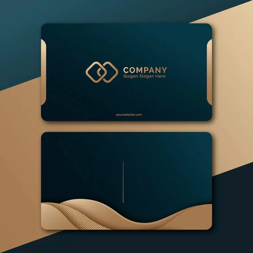 Tarjetas de papel de negocios con Logo, crear logotipo