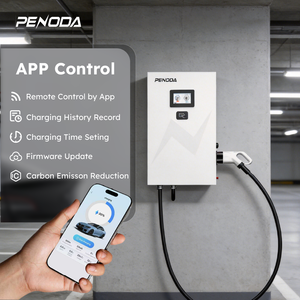 สถานีชาร์จรถยนต์ไฟฟ้าแบบเร็วระดับ 2 แรงดันไฟฟ้า 220V-240V ระบบไฟฟ้าเฟสเดียว รองรับหัวชาร์จ CCS1/CCS2 GBT กำลังไฟ 21 กิโลวัตต์ รุ่นติดผนังใหม่ มาตรฐาน IP55 - Product Image 2