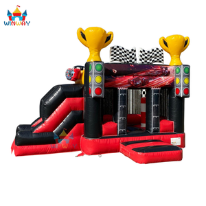 Offre Spéciale : Combo Toboggan Gonflable Commercial Winway pour Jeux de Course Automobiles, Château Gonflable en PVC pour Fêtes, Capacité 500kg - Product Image 2