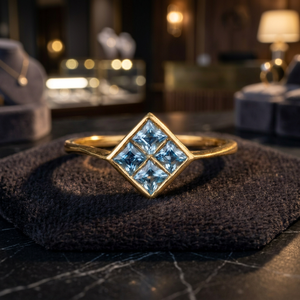 Anillo Clásico de Oro Rosa con Topacio Natural de Lujo, Engaste de Garras, Certificado por Terceros, para Compromiso de Marzo para Mujer - Product Image 4