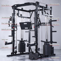 Rack de musculation Smith multifonctionnel pour entraînement complet, usage commercial et domestique, pour squats et pectoraux
