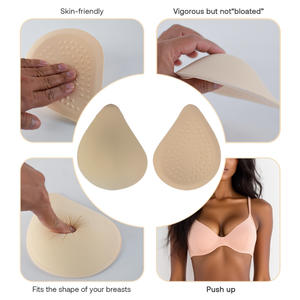 Köpük Mastektomi Göğüs Protezleri Su Damlası Şeklinde Nefes Alabilen Protez Sünger Sütyen Pedleri - Product Image 2