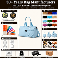 Sac de sport léger OEM pour femme avec compartiment ventilé pour chaussures et poche séche/humide, idéal pour le fitness, la natation et les voyages