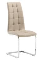 Chaises de salle à manger imperméables de style simple en forme de Z avec pieds en métal et revêtement en PU pour la maison, le bureau, l'hôtel, la villa