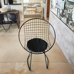 <span class=keywords><strong>Chaise</strong></span> d'appoint nordique en fil métallique, dossier haut, durable, tendance européenne, pour restaurant - Product Image 1