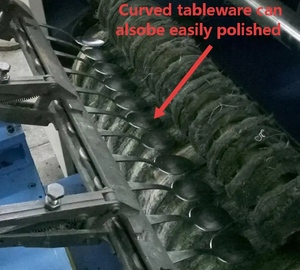 <span class=keywords><strong>Machine</strong></span> automatique de polissage et de rectification pour couverts et ustensiles de table en acier inoxydable (cuillères, fourchettes) - Product Image 3