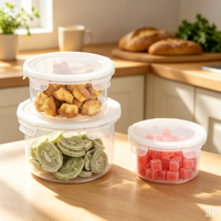 Ensemble de récipients de conservation alimentaire en verre borosilicate de haute qualité, hermétiques, avec couvercles à clipser, empilables, compatibles lave-vaisselle, micro-ondes et congélateur