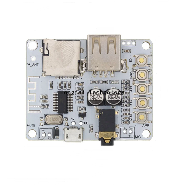 Amplifier Bluetooth Module Audio with USB TF Card Audio Decoding Playback Preamp Output Electret Microphone