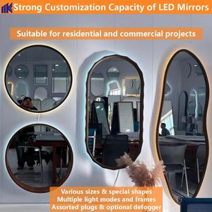 <span class=keywords><strong>Miroir</strong></span> LED mural sans cadre pour salon <span class=keywords><strong>de</strong></span> coiffure, populaire sur Internet, idéal pour les salons <span class=keywords><strong>de</strong></span> coiffure et les barbiers - Product Image 6