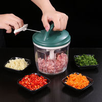 Groothandel handmatige knoflook-groente-blender peperhakker multifunctionele huishoudelijke handmatige vleesmolen