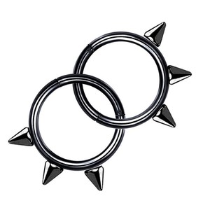 Anneau de nez en acier inoxydable 316L, bijoux de piercing géométriques unisexes - Product Image 2