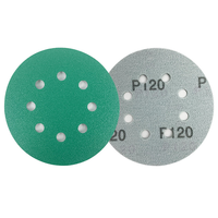 Disque de ponçage en papier film de 5 pouces avec 8 trous, papier abrasif pour ponçage à sec, polissage et applications automobiles