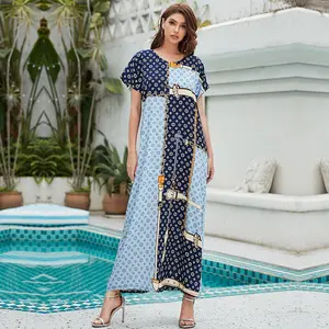 Abaya Terbuka Dubai Muslim Gaun Maxi Turkish Kaftan Kimono Bangladesh Jubah Islami Wanita