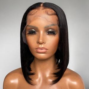 180% suisse dentelle naturel noir <span class=keywords><strong>Bob</strong></span> coupe cheveux brésiliens 13x4 dentelle avant <span class=keywords><strong>Bob</strong></span> perruque 100% cheveux humains coupe courte <span class=keywords><strong>Bob</strong></span> dentelle frontale perruque - Product Image 3