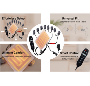 Módulo de Silla de Masaje Personalizable de 8 Motores con Calefacción, Almohadilla de Masaje de ABS de 12V para Sofá/Cama, Certificado CE - Product Image 1