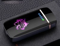 Nouveau modèle 2025 – Briquet électronique rechargeable à double arc USB, écologique et durable, en métal noir mat, vente en gros pour cigarettes