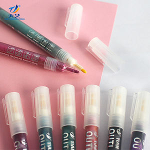 Kuas cat air pena hadiah kartu menulis gambar garis ganda pena garis portabel untuk sekolah DIY Poster terbaik untuk mewarnai - Product Image 3