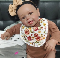 R & B Offre Spéciale réaliste mignon Reborn bébé poupée jouets enfant en bas âge Lol poupées bricolage afro-américaine sombre poupées pour fille