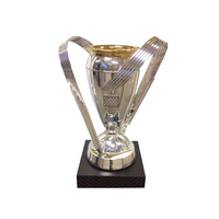 Trofeos Deportivos de Metal Plateado Personalizados de Fábrica China para Tenis, Golf y Fútbol con Forma 3D y Logotipo Personalizado