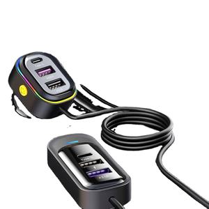 Chargeur de voiture 6 ports 66W USB Chargeur de voiture Port Charge rapide Chargeur de voiture Adaptateur Flush Fit Compatible avec Samsung <span class=keywords><strong>Xiaomi</strong></span> - Product Image 2