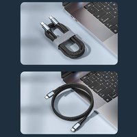 Câble USB C vers USB C 100W, tressé en nylon, 5A, charge super rapide, câble de données pour iPhone, iPad Air, MacBook Pro