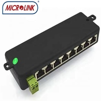 Accessoires pour caméra IP CCTV, adaptateur PoE actif 8 ports Gigabit 10/100/1000 Mbps 48V, module injecteur d'alimentation PoE 1,25A, montage en surface