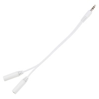 3.5Mm 1 Pria Ke 2 Wanita Audio Splitter Earphone Kabel Mic Headphone Adapter untuk Telepon Headset Laptop Komputer PC