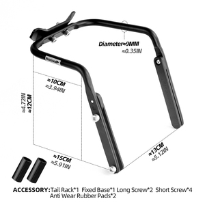 Support de Sacoche de Selle de Vélo Rhinowalk en Alliage d'Aluminium Noir pour Sacoche de Selle de Vélo, Équipement de Cyclisme, 1 pièce/sac OPP - Product Image 3
