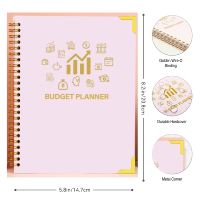 Carnets de suivi de défi d'épargne financière personnalisés en gros, planificateur de richesse, carnet de budget mensuel avec suivi des dépenses