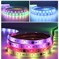 WS2811 RGB 주소 지정 Led 스트립 와이파이 APP 제어 DC12v 음악 지능형 컨트롤러TV RGB Led 스트립 라이트