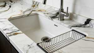 Golden Age 3D stampato pietra di lusso artificiale Calacatta pietra di marmo bianco lastra di pietra di lusso tavolo da pranzo piastrelle da parete - Product Image 3