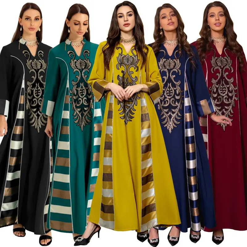 Grosir rok panjang wanita muslim elegan rok berlipat gaya Turki trendi rok panjang katun wanita