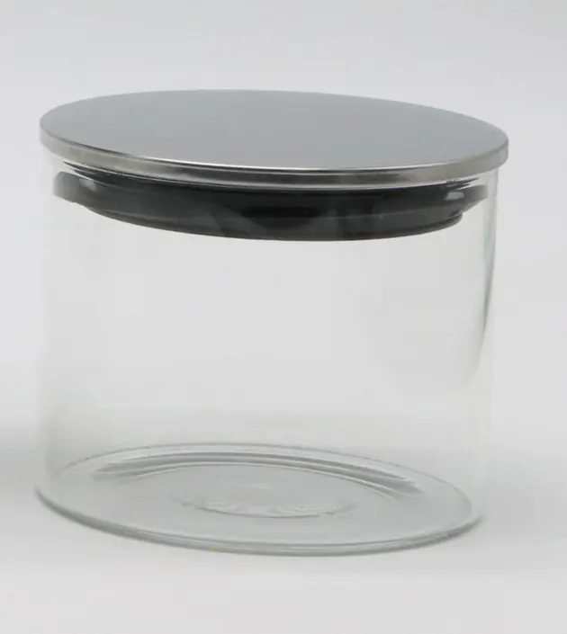高ホウケイ酸透明ガラス食品収納セット気密蓋付き