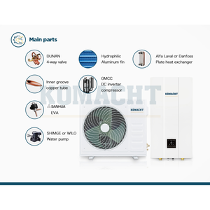 Pompe à chaleur industrielle à double ventilateur pour grand meuble, haute performance (COP), équipement de chauffage pour piscines et hôtels - Product Image 3