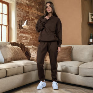 Haute qualité léger 500gsm français éponge à capuche décontracté col rond hiver automne imprimé lettre motif durable tissé - Product Image 5