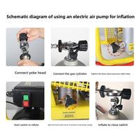 Compresseur d'air électrique portable DIDEEP 4500 PSI en acier inoxydable pour bouteille de plongée PCP réglable