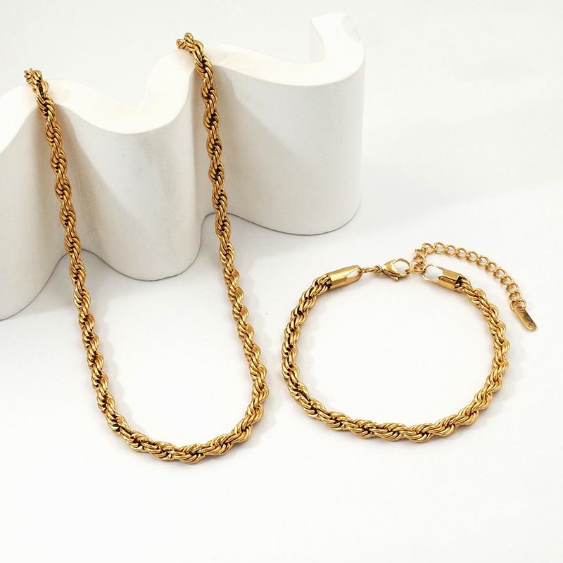 Hot Selling Hypoallergenic Stainless Steel Set Jewelry 18K Plated