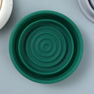 Yaqi Green Color Collapsible Silicone Shaving Bowl For Travel