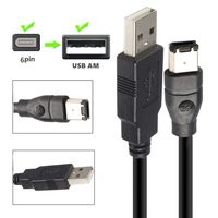 Câble convertisseur USB 2.0 A mâle vers Firewire 6 broches IEEE 1394 Yangtse, plaqué or, gaine en PVC, 1,8 m/3 m/4,5 m