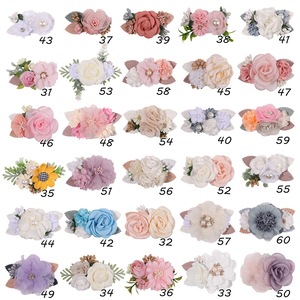 Pinza de pelo de flores artificiales para niñas de 3,5 pulgadas, horquillas SweetFlowers, Clips hechos a mano seguros, accesorios para el cabello decorativos - Product Image 3