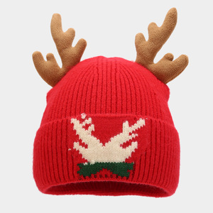 Set Natalizio di Cappello, <span class=keywords><strong>Sciarpa</strong></span> <span class=keywords><strong>e</strong></span> <span class=keywords><strong>Guanti</strong></span> con Motivo a Corna di Renna, Set di 3 Pezzi alla Moda per Donne, Caldo per il Freddo - Product Image 2