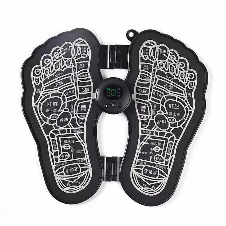 Youmay सस्ते पोर्टेबल Foldable पैर मालिश चटाई मशीन 6 मोड 9 तीव्रता स्तर स्वास्थ्य पल्स बिजली ईएमएस पैर massagers