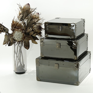 Hòm đựng đồ da cổ điển dùng để cất giữ đồ cưới, trang trí nhà cửa - Product Image 6