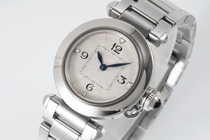 Fashionable Automatic Mechanical Watch Engraved Silver <b>White</b> Dial Stainless Steel Chain Strap Sapphire Crystal Glass <b>Mirror</b> - Product Image 3