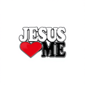 Broches en métal personnalisées chrétiennes « <span class=keywords><strong>Dieu</strong></span> est bon », badge de sac à dos, bijoux, épingles en émail « Jésus m'aime », <span class=keywords><strong>pour</strong></span> ami - Product Image 4