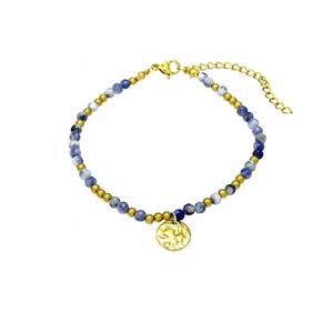 French Handmade Bohemia Style <b>Beaded</b> Small Fashion Women's Stainless Steel 18k <b>Gold</b> Color Natural Quartz Beads <b>Bracelet</b> - Product Image 5