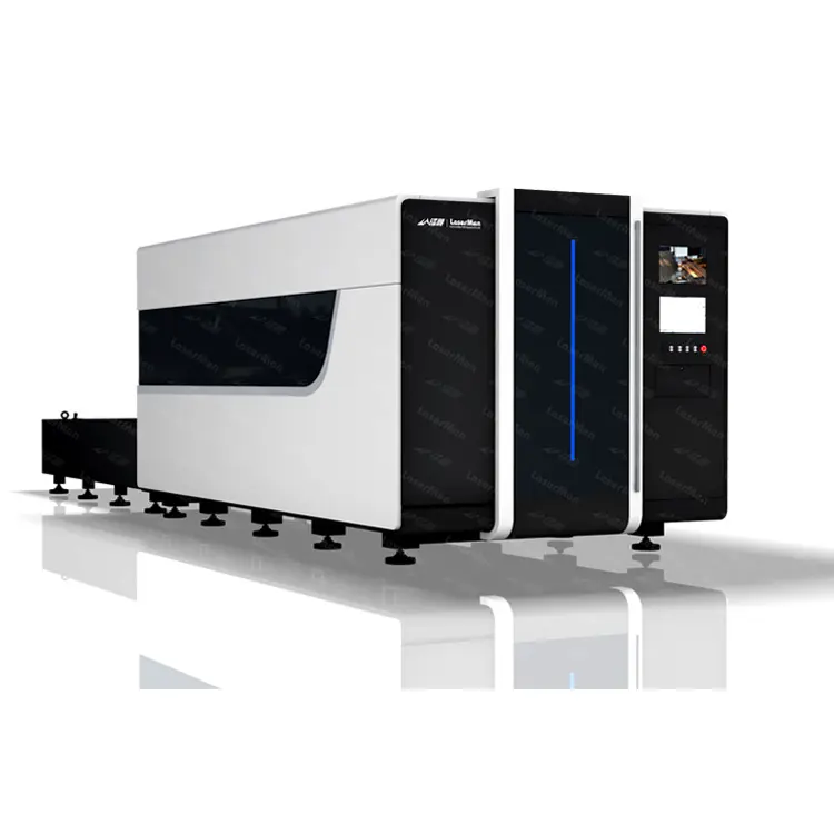 Machine de découpe laser à fibre entièrement fermée, 1kw, 2kw, 3kw, 4kw, 6kw, avec tables d'échange, pour hommes, nouveau design