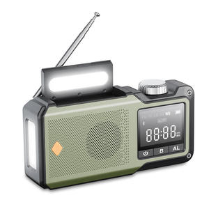 10000mAh Solar Hand-Crank Emergency Radio, IPX3 Waterproof AM/FM/SW Receiver with SOS & Compass for Outdoor - Product Image 1
