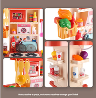 Mini ensemble de jouets d'évier de cuisine réel pour enfants avec jeu de pulvérisation semblant jouer cuisine et jouets alimentaires